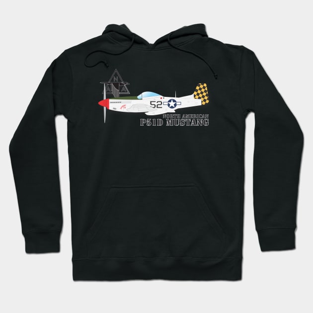 P51D Mustang Hoodie by GregThompson